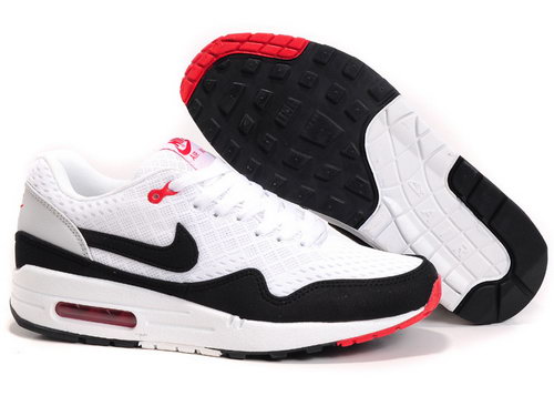 Nike Air Max 1 Unisex White Black Running Shoes Online Store